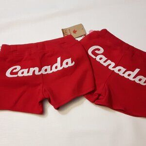 Pair of Girls Shorts XS 4-5 RED Canada